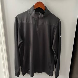 Nike Men’s DRI-FIT 1/4 Zip Long-sleeve Shirt Jacket Size Medium Black Gray